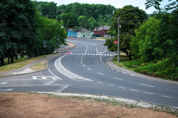 Fork Highway Markings Your Design — Stock Photo, Image