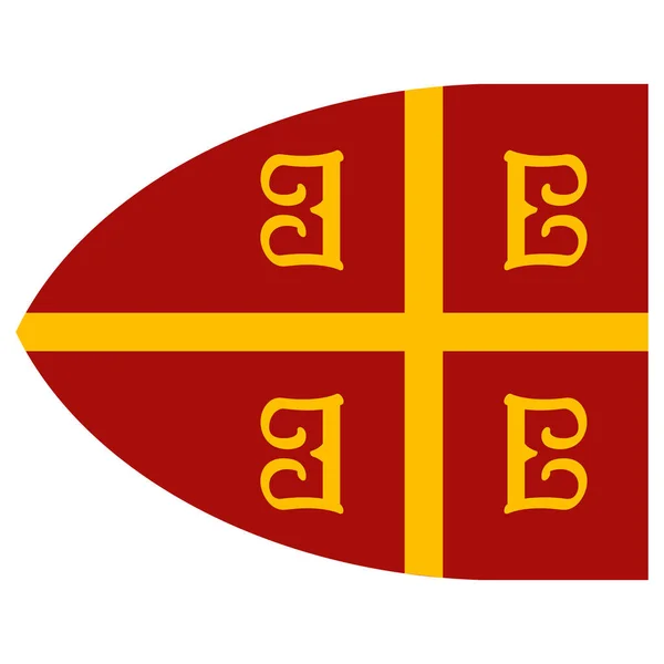 Vektorbild Mit Der Byzantinischen Reichskriegsflagge Für Ihr Design — Stockvektor