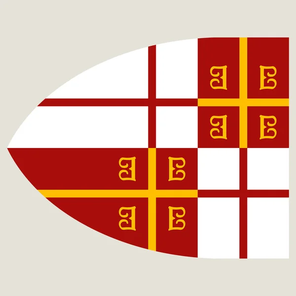Векторное Изображение Византийским Императорским Флагом Вашего Дизайна — стоковый вектор