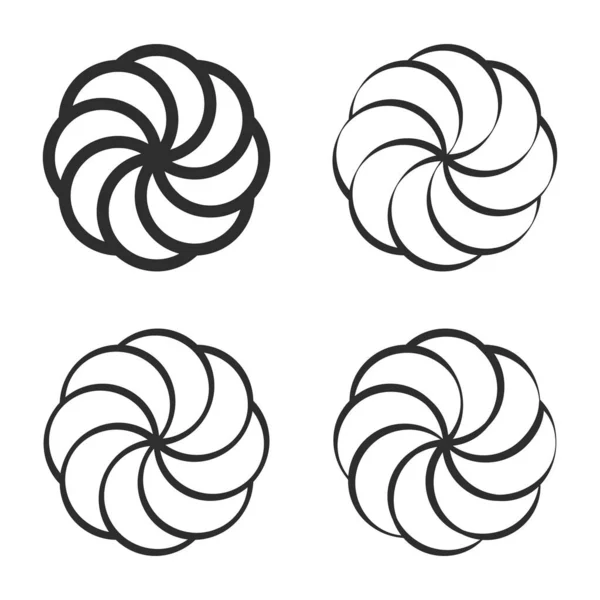 Ermeni sonsuzluk işareti Arevakhach ile birlikte vektör monokrom simgesi seti