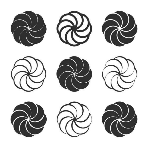 Vector Icono Monocromo Conjunto Con Signo Eternidad Armenio Arevakhach — Vector de stock