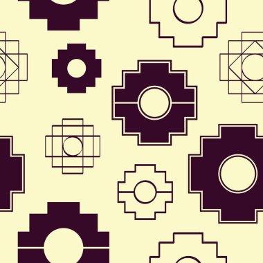 Tasarımınız için Inca Cross Chakana ile kusursuz vektör deseni