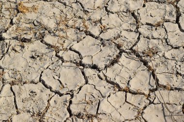 Çölde çatlamış toprak