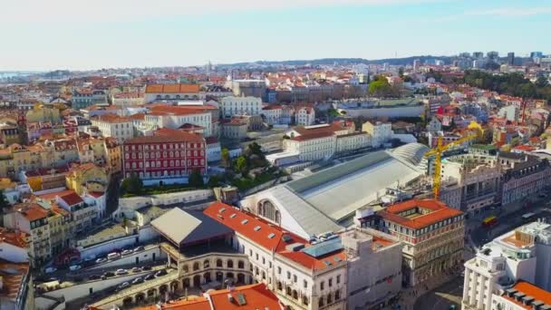 Прекрасного Літнього Дня Звідки Відкривається Панорамний Вид Лісабон Старе Місто — стокове відео