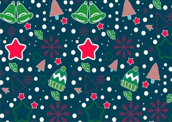 Weihnachten Banner Vektor Hintergrund Vorlage Bunte Elemente Wie Geschenke Und — Stockvektor