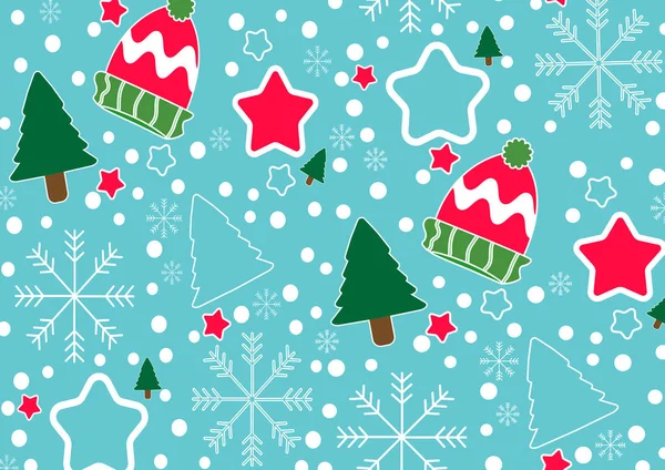 Noel afiş vektör arka plan şablonu renkli öğeleri gibi hediyeler ve süslemeleri. Vektör çizim.