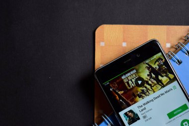 Bekasi, West Java, Endonezya. Desember 2, 2018: Yürüyen ölü No Man's Land dev app akıllı telefon ekranında. Yürüyüş Dead No Man's Land sonraki Games tarafından geliştirilen bir freeware web tarayıcıdır