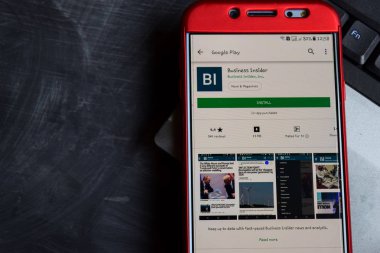 Bekasi, West Java, Endonezya. 23 Aralık 2018: İş Insider dev app akıllı telefon ekranında. İş Indider iş Indider, Inc tarafından geliştirilen bir freeware web tarayıcıdır