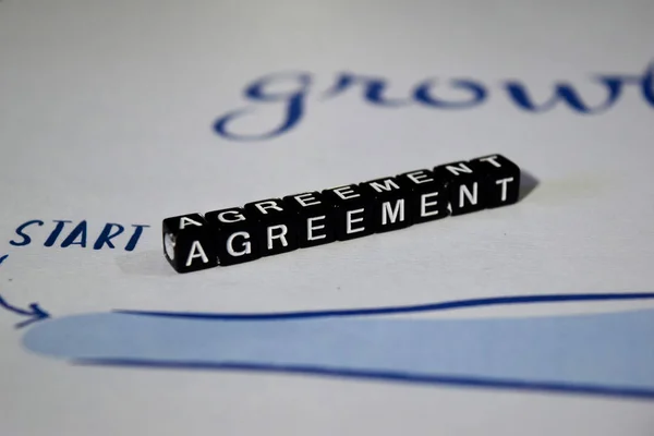 Acuerdo Sobre Bloques Madera Acuerdo Cooperación Concepto Contrato — Foto de Stock
