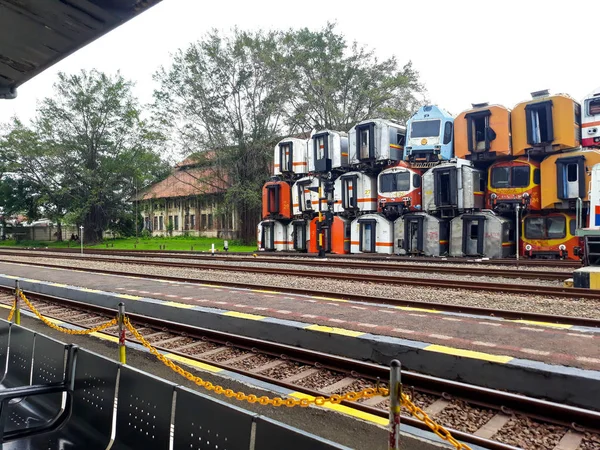 Uno Dei Musei Trasporto Ferroviario Indonesia Vecchio Che Trova Nella — Foto Stock