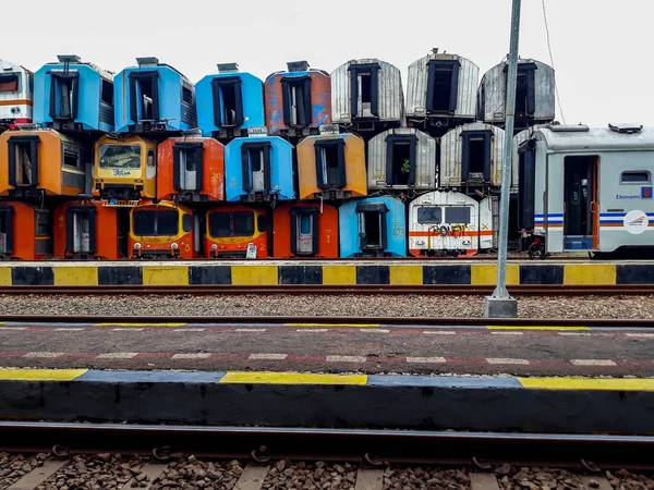 Ett Museerna För Järnvägen Transport Indonesien Gammal Som Purwakarta Station — Stockfoto