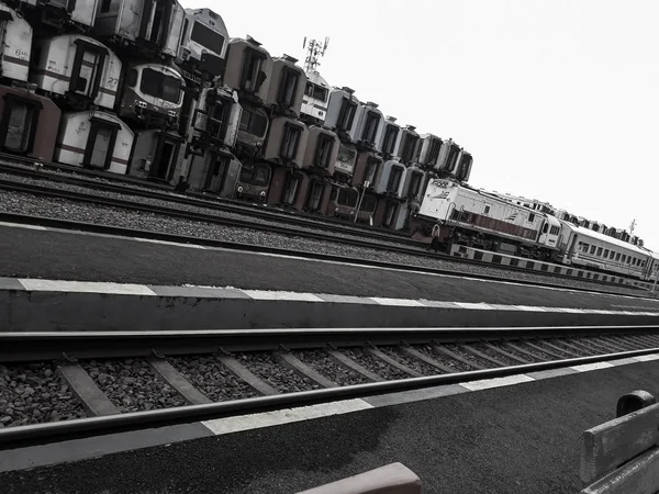 Ett Museerna För Järnvägen Transport Indonesien Gammal Som Purwakarta Station — Stockfoto