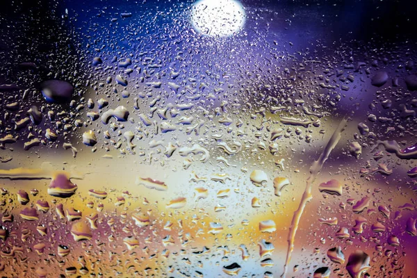 Water Drops Close Abstract Bokeh Background Waterdrops Droplets — Stock Photo, Image