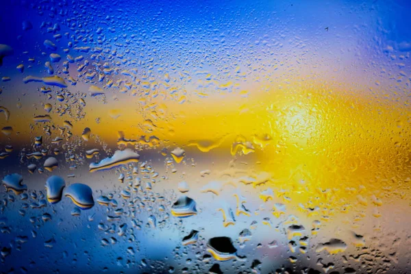 Waterdruppels Close Abstracte Bokeh Achtergrond Van Waterdruppels Druppels — Stockfoto