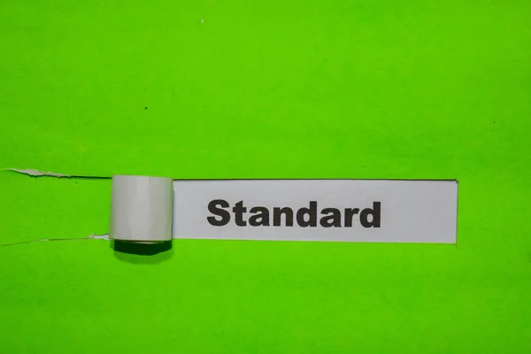 Стандарт Натхнення Бізнес Концепція Зеленому Рваному Папері — стокове фото