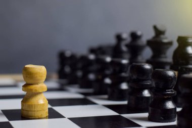 Satranç tahtası oyunu. Challenge ve çeşitlilik konsepti