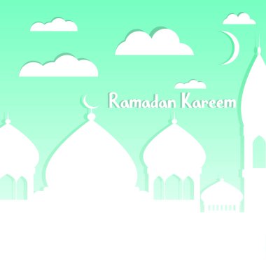 Ramadan Kareem İslami tasarım cami kubbe el çizilmiş Sketch