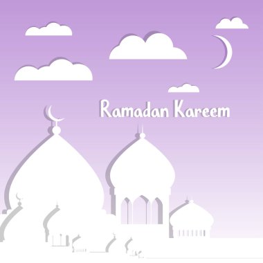 Ramadan Kareem İslami tasarım cami kubbe el çizilmiş Sketch