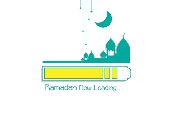 Ramadan Kareem Laddar Islamisk Design Moské Kupol — Stock vektor
