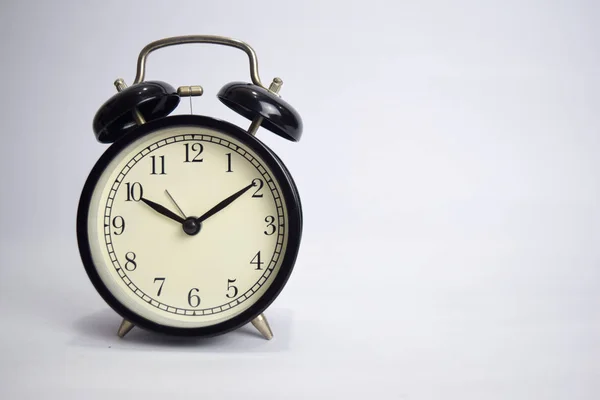 Relógio Que Marca Horas Isolado Fundo Branco — Fotografia de Stock