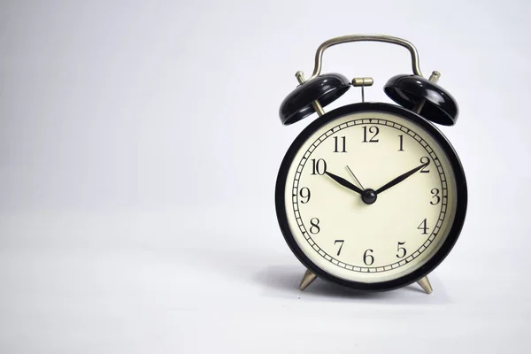 Relógio Que Marca Horas Isolado Fundo Branco — Fotografia de Stock