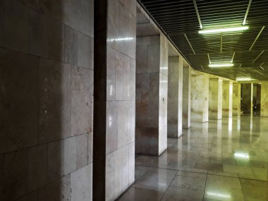 Jakarta, Endonezya - 29 Nisan 2019 : Endonezya'daki Mescid-i Aksa,Asya'nın en büyük camisidir.