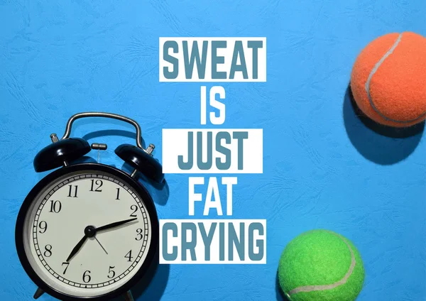 sweat is just fat crying. Fitness motivation quotes. Sport concept