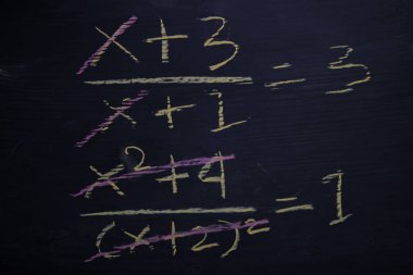 Tahtaya yazılmış matematik formüllerini kapat. Eğitim kavramı