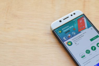 Bekasi, Batı Java, Endonezya. 3 Haziran 2019 : Antivirus Cleaner : Akıllı Telefon ekranında Wifi Security & Booster dev uygulaması. Mobilesecurity Inc tarafından geliştirilen bir freeware web tarayıcısıdır