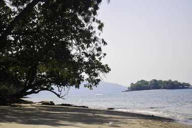 Endonezya güzel manzara, Lampung Okyanus Kıyı Şeridi