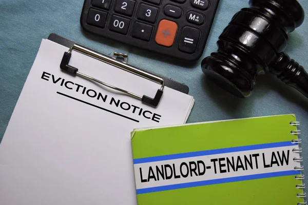 Eviction Notice Text Document Form Book Landlord Tenant Law Isolated — Stock Photo, Image