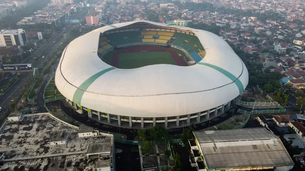 Бекасі Індонезія Червня 2020 Aerial View Найбільший Стадіон Бекасі Дрона — стокове фото
