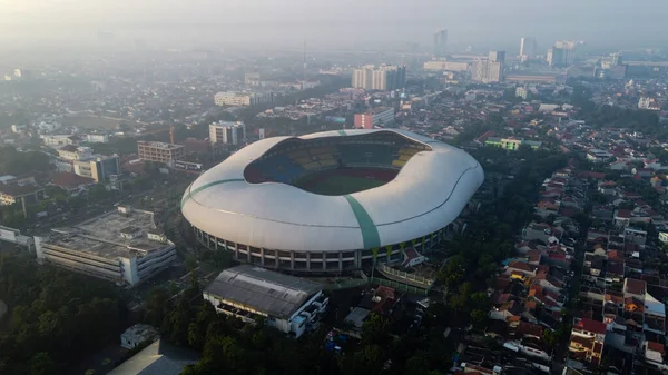 Бекасі Індонезія Червня 2020 Aerial View Найбільший Стадіон Бекасі Дрона — стокове фото