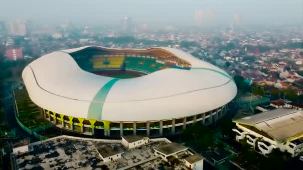 Jestem Bekasi Indonezja Czerwca 2020 Widok Lotu Ptaka Największy Stadion — Wideo stockowe