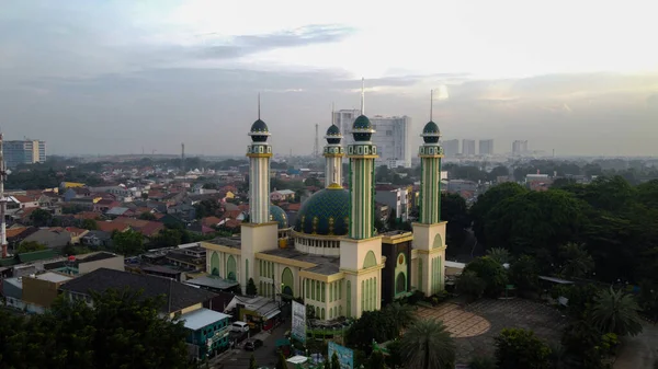 Mosquée Barkah Grand Masjid Bekasi Ramadan Eid Concept Background Voyage — Photo