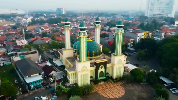 Barkah Mosque Largest Masjid Bekasi Ramadan Eid Concept Background Travel — Stok video