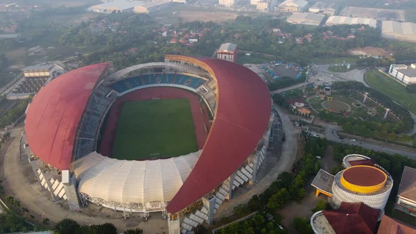 Bekasi Indonesien Juni 2020 Luftaufnahme Das Größte Stadion Von Bekasi — Stockfoto