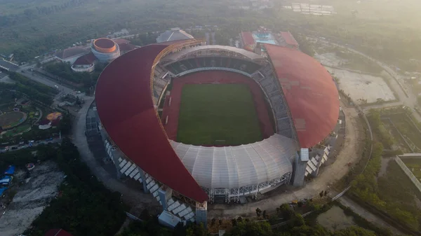 Bekasi Indonesien Juni 2020 Luftaufnahme Das Größte Stadion Von Bekasi — Stockfoto