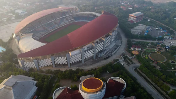 Bekasi Indonesia June 2020 Aerial View Largest Stadium Bekasi Drone — Stok fotoğraf