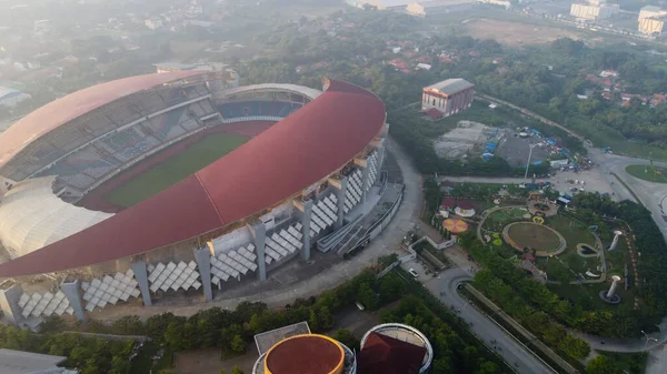Bekasi Indonesia June 2020 Aerial View Largest Stadium Bekasi Drone — ストック写真