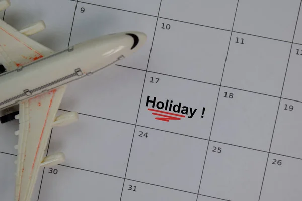 Vacaciones Calendario Mensual Marcado Aislado Mesa —  Fotos de Stock
