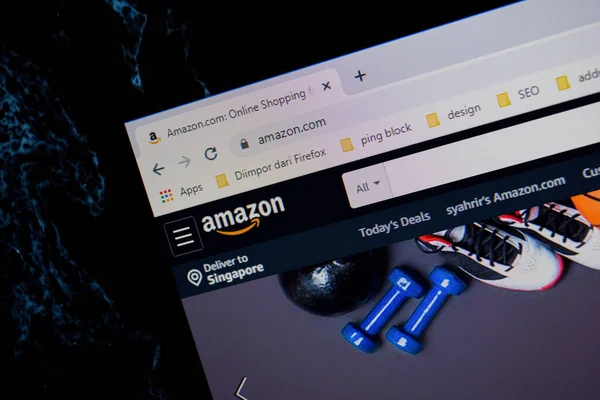 Официальный Сайт Amazon Домашней Странице Компьютера Фабрегас Июля 2020 Года — стоковое фото