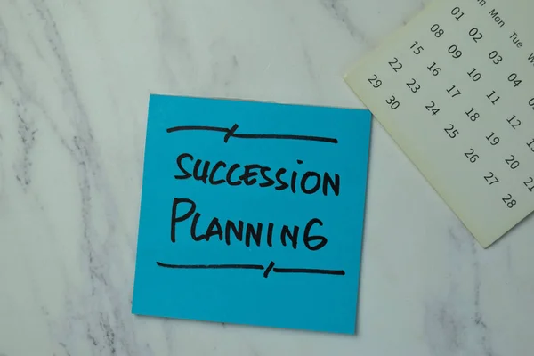 Succession Planning Write Sticky Notes Isolated Office Desk — Stock Photo, Image