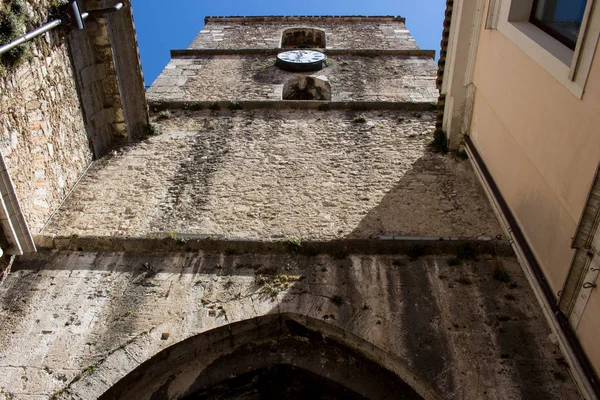 Der Glockenturm Der Domkirche Isernia Molise — Stockfoto