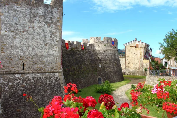 Agropoli Perle Des Cilento Blick Auf Die Mittelalterliche Burg — Stockfoto