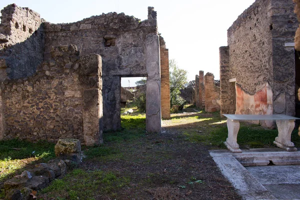 Pompeji Antik Stad Som Begravdes Från Utbrott Vesuvius — Stockfoto