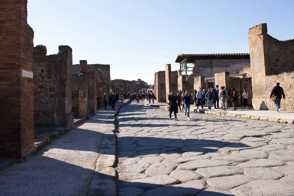 Pompei Antica Città Sepolta Nel Dall Eruzione Del Vesuvio — Foto Stock