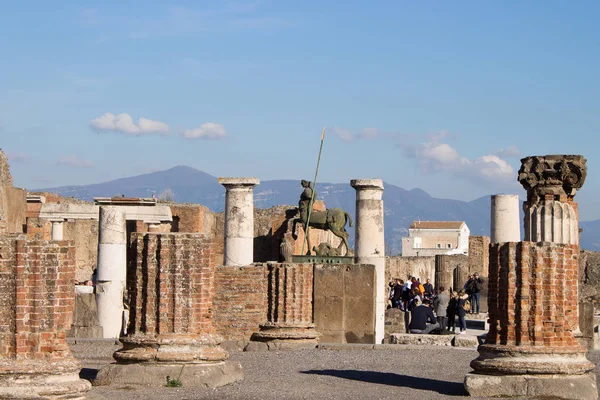 Πομπηία Είναι Μια Αρχαία Πόλη Θάφτηκε Από Την Έκρηξη Του — Φωτογραφία Αρχείου