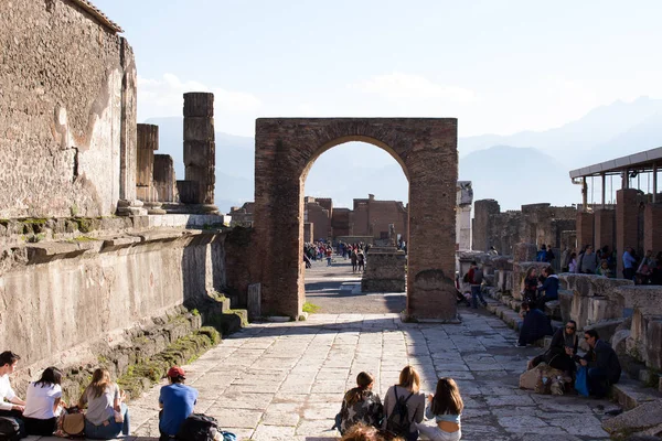 Pompeia Uma Cidade Antiga Enterrada Erupção Vesúvio — Fotografia de Stock