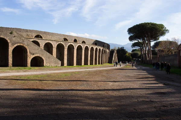 Pompeia Uma Cidade Antiga Enterrada Erupção Vesúvio — Fotografia de Stock